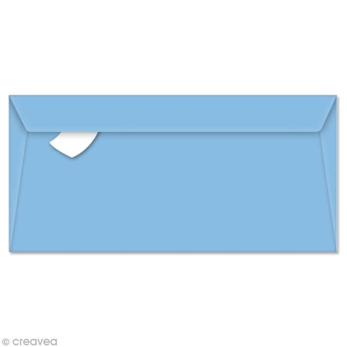 Enveloppe Pollen 110 x 220 mm - 5 pcs Quantité : 5 enveloppes rectangles  Couleur : Bleu lavande Grammage : 120 gr Format : 110 x