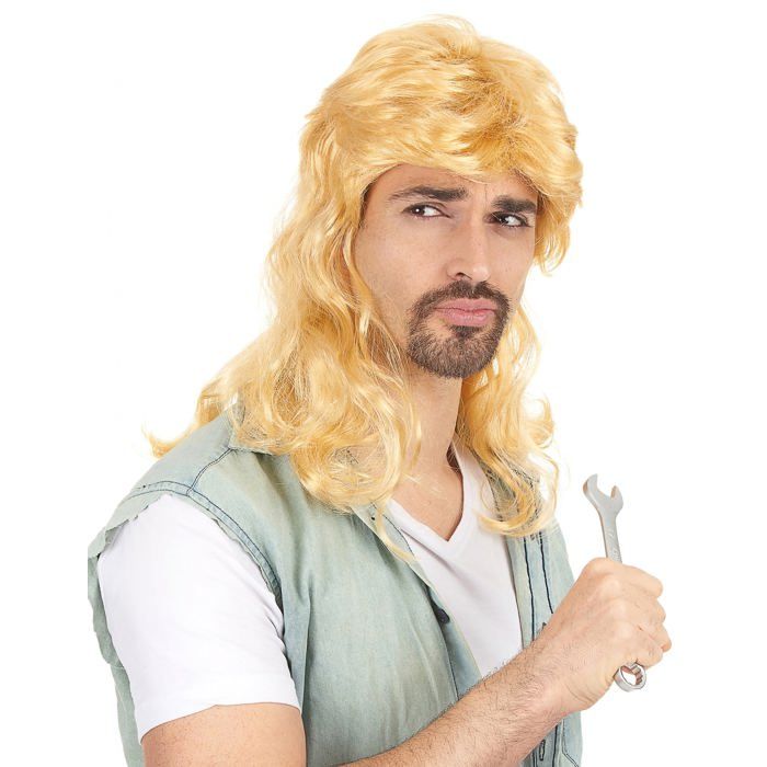 Perruque Courte Homme Blonde Raie Sur Le Côté - Longueur 20cm Synthétique - Modèle GFW993-25 Taille Unique