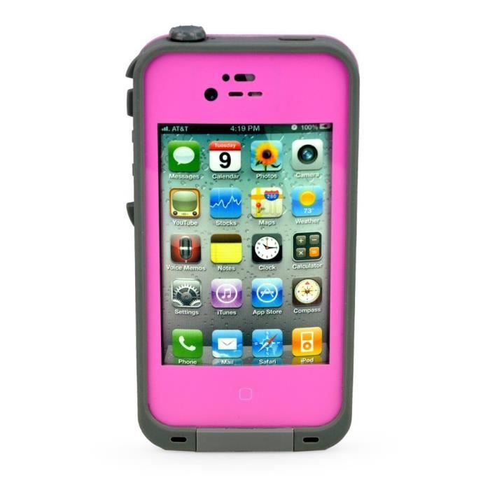 Iphone 4 Rosa Coque étanche waterproof pour Iphone 4 - rose - Cdiscount Téléphonie
