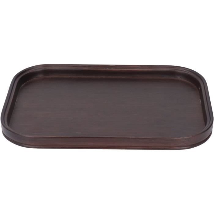 Support à Thé En Bois De Noyer - Plateau Carré 14x14 Cm, Dessous De Tasse Cuivre | Décoration élégante