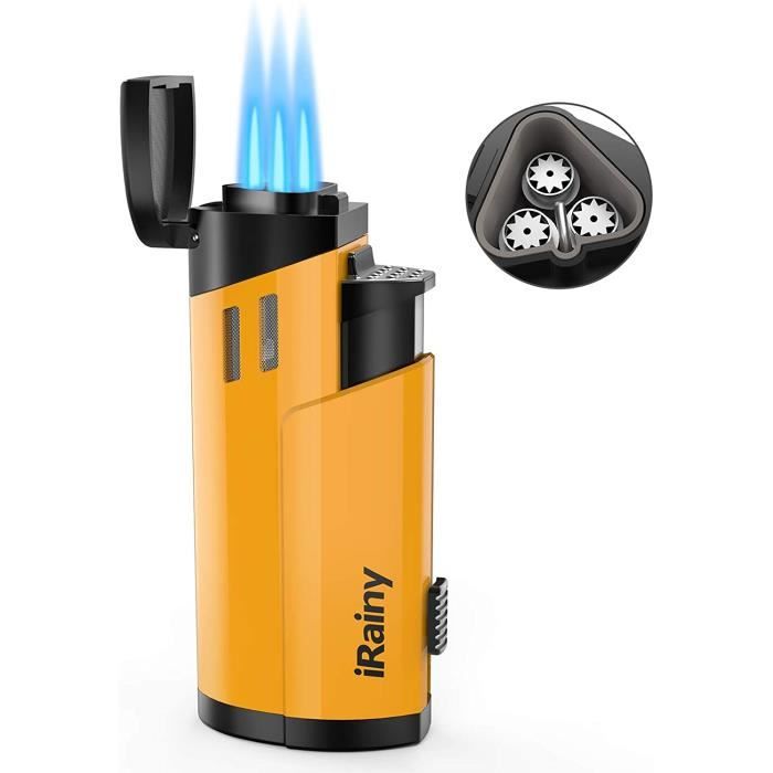 Lot De 2 Briquets Tempête à Gaz Rechargeables - Coupe-vent - Flamme Réglable - Cadeau Pour Homme (sans Gaz