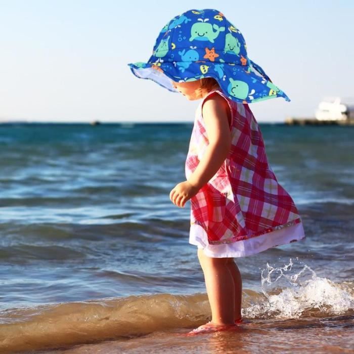 Ete Bebe Chapeau De Soleil Enfants En Plein Air Cou Oreille Couverture Anti Uv Protection Casquette Enfants Garcon Fille Natatio Cdiscount Pret A Porter