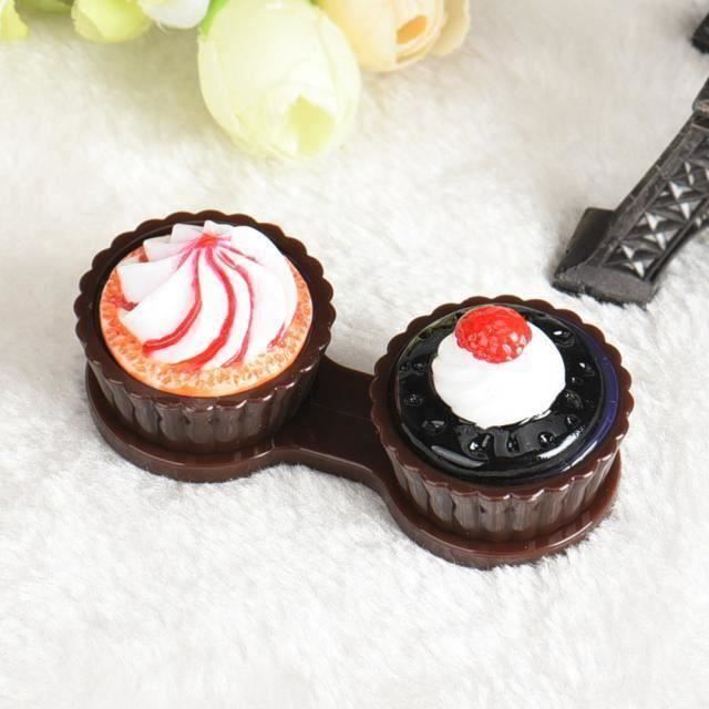 Cute Cartoon Gateau A La Creme Forme Lentilles De Contact Boite Set Cafe Holder 1 My Achat Vente Lentilles De Contact Cdiscount