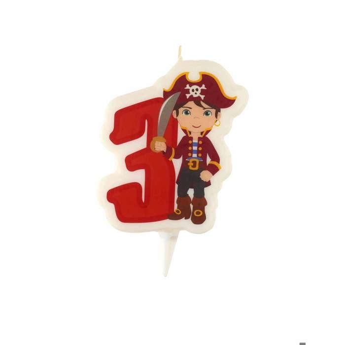 Bougie D Anniversaire Pirate Chiffre 3 Cdiscount Maison