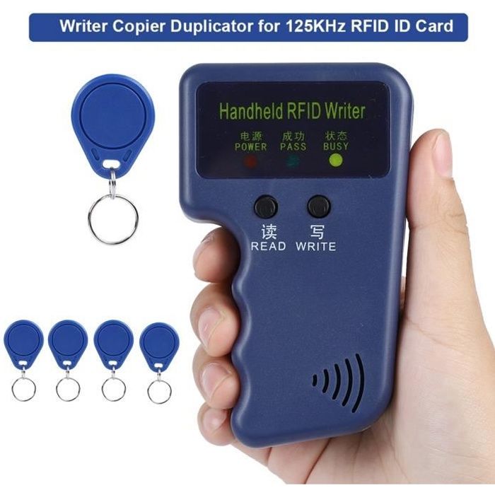 Duplicateur portable de copieur d'écrivain portatif pour carte d'identité RFID 125 KHz avec 5 étiquettes -NIM