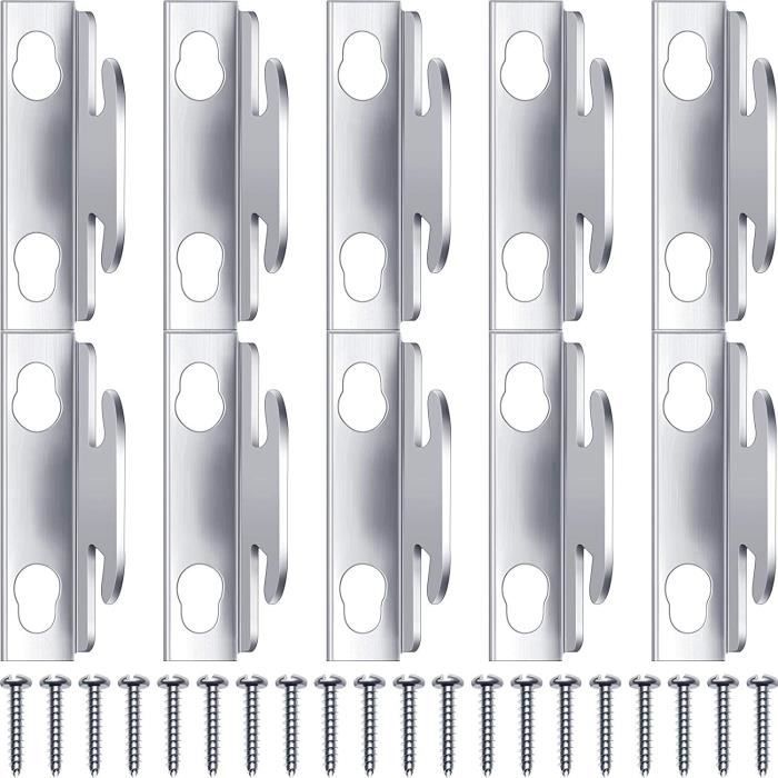 Lot De 2 Supports D'armoire Métalliques Noirs - Pour Tringle à Vêtements, Haute Résistance