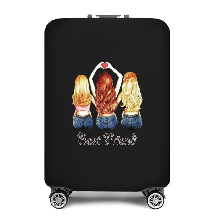 Housse De Valise Imprimée Fleurs De Cerisier - Élastique, Lavable, 4 Tailles, Protection Anti-rayures - 8