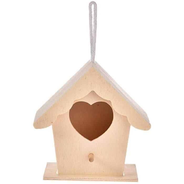 Nichoir fait main, Décoration d'extérieur, Matériau recyclé, Accessoire de jardin, Décoration de jardin suspendue, Nid d'oiseau - France