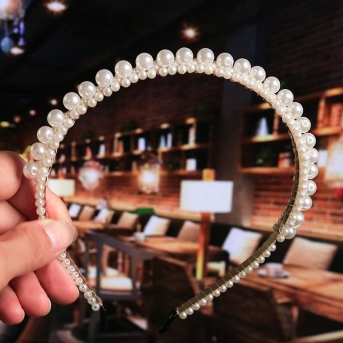3 Pièces Serre-Tête En Perles Tressées - Bandeau Cheveux Femme Élégant Pour Mariage, Fête Et Anniversaire