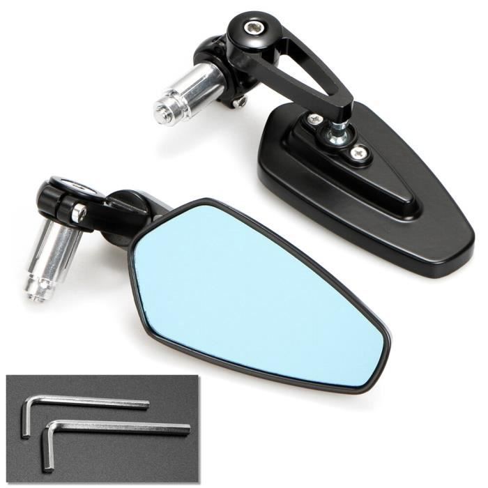 Rétroviseur Moto Chez Louis Rétroviseur Moto Universel BIUGERCN - Rotatif 360° - Pour Duke, CB, MT, GSX, Z900 - Style Naked Retroviseur Moto