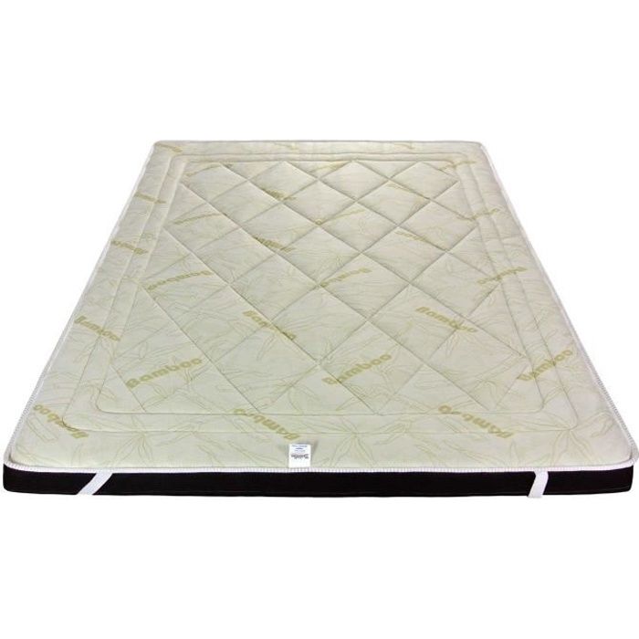 BALDIFLEX Surmatelas Bambou 160x200 cm - M&eacute;moire de forme - &Eacute;paisseur 8 cm - Qualit&eacute; optimal 