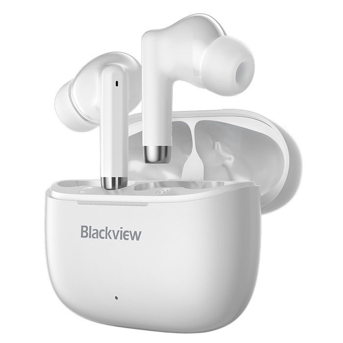 Blackview Airbuds 4 Écouteurs sans Fil Bluetooth 5.3 Son Stéréo,Contrôle Tactile, IPX7 400mAh(Max.36h) pour Android iOS - Blanc