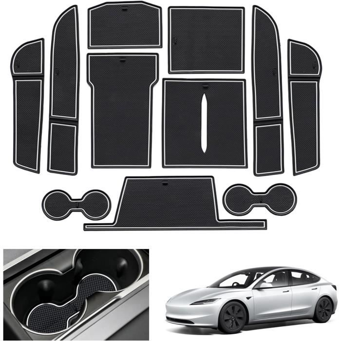 BIXUAN Lot De 9 Tapis Antidérapants En Caoutchouc Pour Seat Ibiza Type 6F 2018-2024 Arona SUV 2017-2024 - Console Centrale - Accoudoir - Porte-gobelet - Lance De Commande - Tapis De Couture De Porte