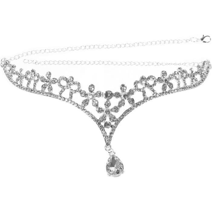 2 Pcs Chaine Strass Cheveux Headband Mariage Accessoire De Coiffure