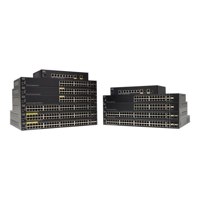 Cisco Small Business SF350-24 Commutateur C3 Géré 24 x 10-100 + 2 x combo Gigabit Ethernet - SFP Gigabit + 2 x 1000Base-X…