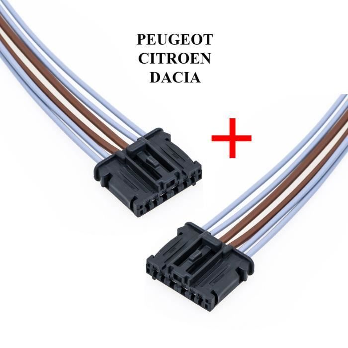 Kit 2 Prises Avec Faisceau Pour Feux Arrière Citroën Berlingo/Jumper, Fiat Ducato, Peugeot Boxer