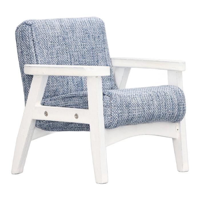 Canapé Tissu Rouge Vintage Maison De Poupée 1/12 – Meuble Chaise Avec Coussin – Fait Main Artisanat Miniature
