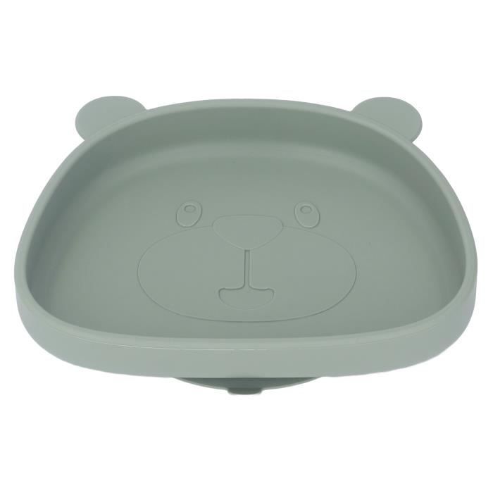 Bol Bébé Avec Ventouse Forte + Cuillère + Couvercle - Set Silicone Sans BPA, Antidérapant