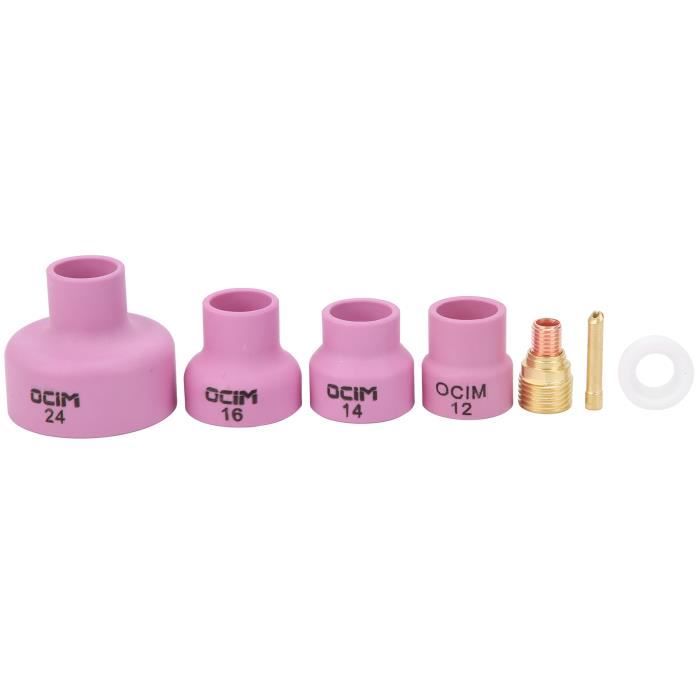 Kit 2 Tasses à Soudage Céramique 10# & 12# - Pour Pistolet Soudure Arc WP-17/18/26/9/20