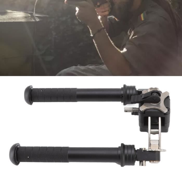 Bipied De Fusil Réglable V9 - Rail Picatinny 20mm, Pivotant 360°, Pour Chasse - Neuf (Garantie 1 An)