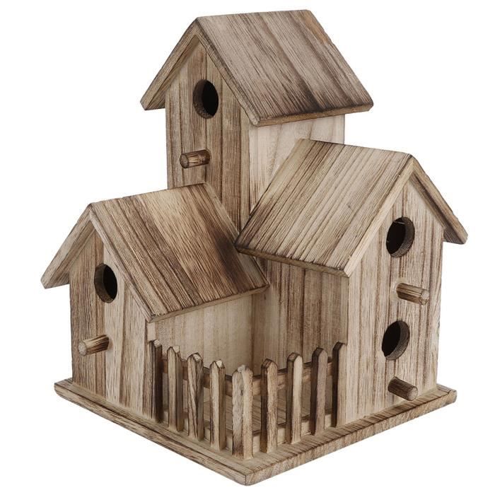 Meilleurs prix pour Maison d'oiseau, nichoir en bois de Platane, nichoir extérieur de forme Unique pour les hirondelles d'autres animaux sauvages