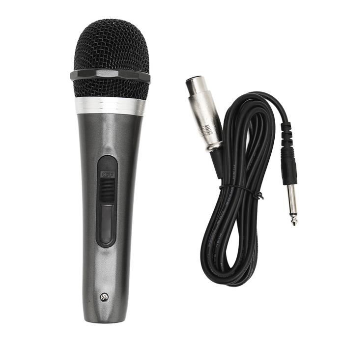 LIX-Microphone filaire 6.5mm microphone dynamique K chanson maison KTV  amplificateur audio conférence scène microphone dynamique