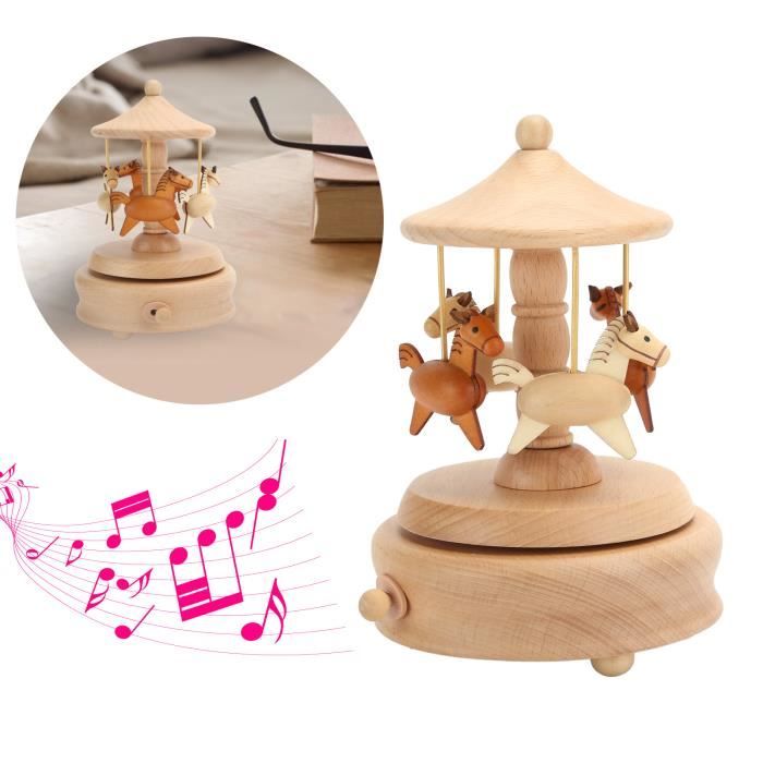 Boîte à Musique Rotative En Bois Avec Boule De Cristal K9 Et Lumière LED – Projection Au Plafond – Cadeau Idéal Pour Noël, Saint-Valentin, Anniversaire - 5