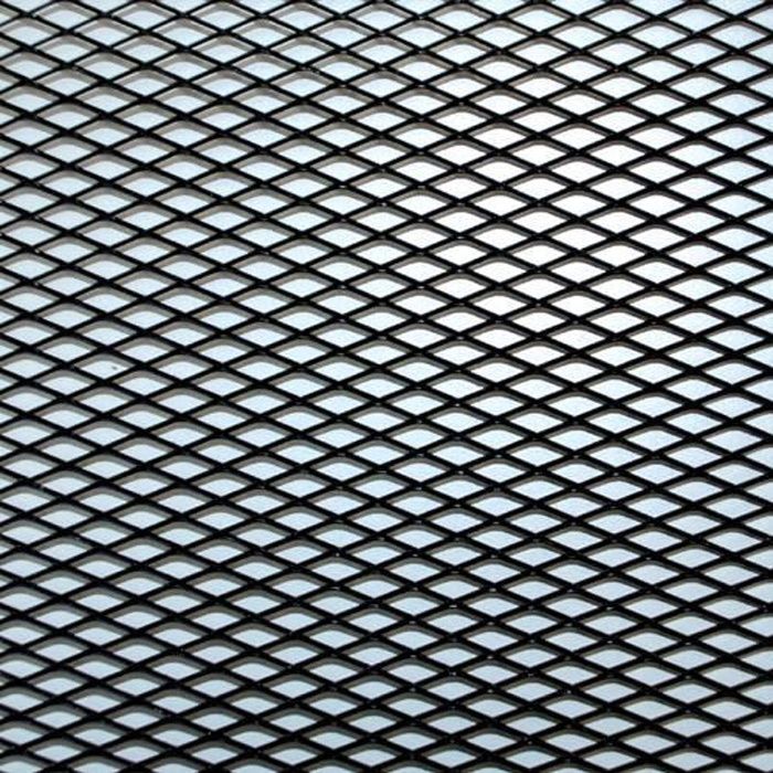 Grille en maille d'aluminium - 3 x 6 mm - Grille en aluminium pour  pare-chocs, étanche et résistant à la corrosion (100 x 33 cm, noir)