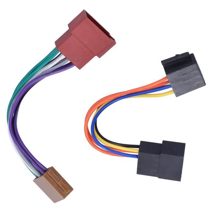 Extension Faisceau ISO Autoradio – 16 Broches, 60 Cm, Compatible Lecteurs Android, Installation Facile