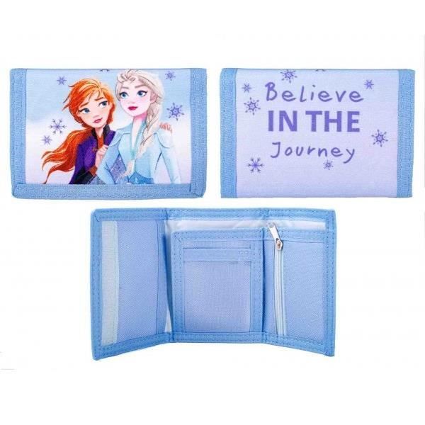 Portefeuille Enfant Avec Porte-monnaie - Thème FROZEN, Fermeture Velcro - Pour Garçons Et Filles - 9