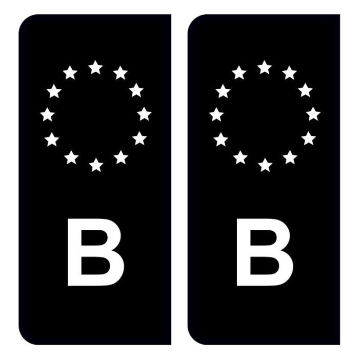 Autocollant Sticker La Baule - 2 Logos Départementaux 10,2x4,6cm - Pour Personnalisation Plaque Immatriculation (Attention Légal)