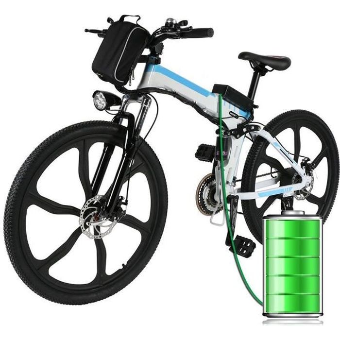 Ancheer Vtt 26 Velo Electrique De Montagne Adulte Homme 21 Vitesses 250w Noir Prix Pas Cher Cdiscount