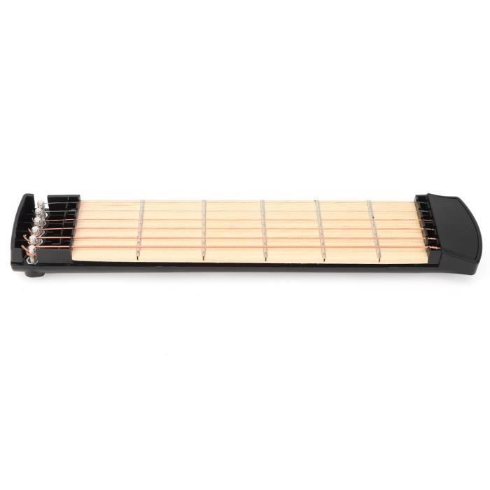 Formateur D'Accords Guitare 6 Frettes Portable – Outil D'Entraînement Silencieux Pour Débutants Avec Métronome Et Écran Rotatif