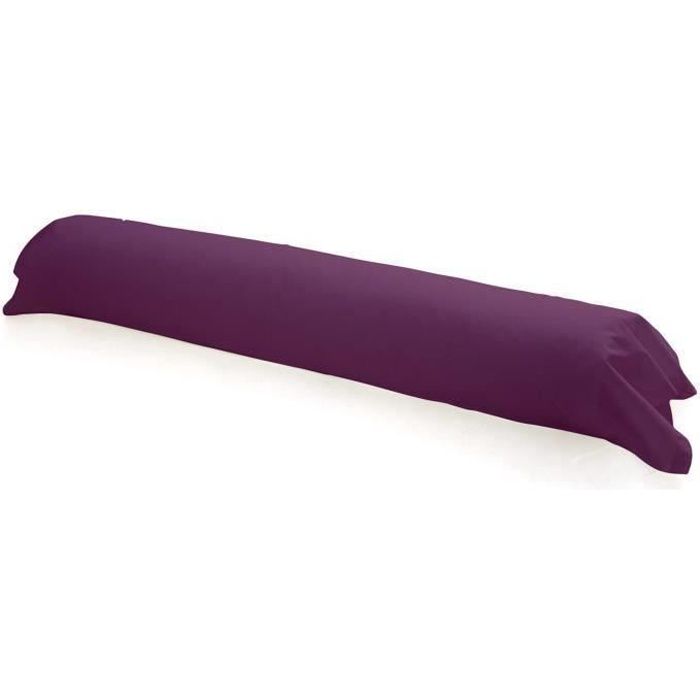 LA MAISON D AMELIE Taie de traversin - INTIMITY - Deep Purple - 100% coton - Rectangle - Lit 1 ou 2 places 