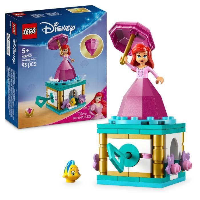 LEGO ǀ Disney Princess 43259 Ariel Tournoyante - Jeu de Construction pour enfant dès 5 ans