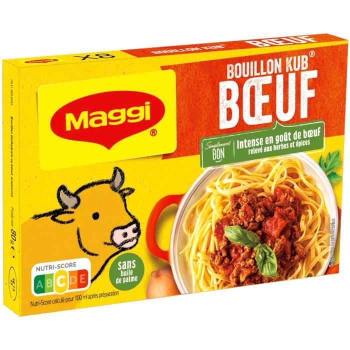 LOT DE 5 MAGGI Bouillon Kub Bœuf Bouillons boite de 8 tablettes