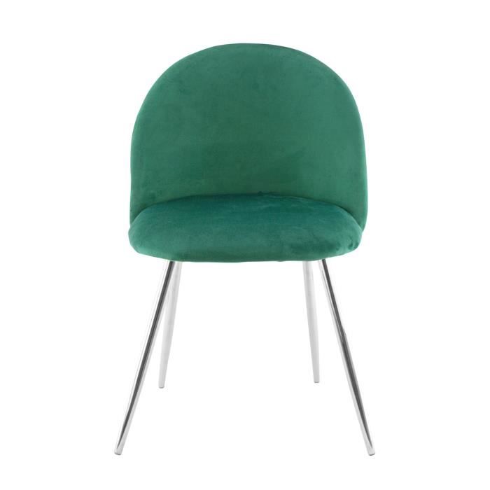 fauteuil lounge vert shelby 50x45x80h cm vintage velours et pieds argent, chaude et très douce au toucher parfaite pour votre salon.