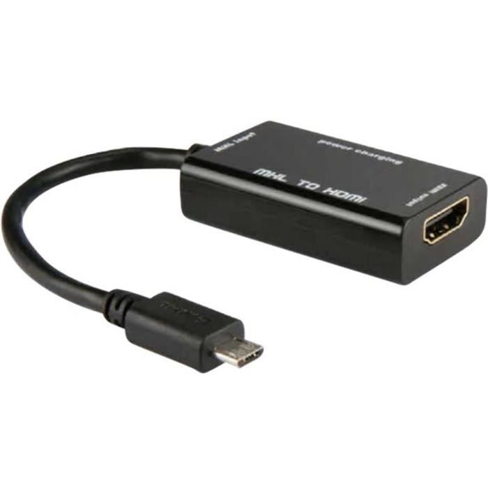 Avizar Câble adaptateur HML HDMI vers Micro-USB pour smartphone et