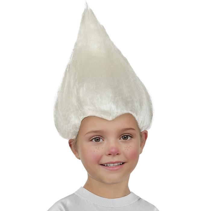 Déguisement Perruque blanche Trolls enfant 123230 FUNIDELIA
