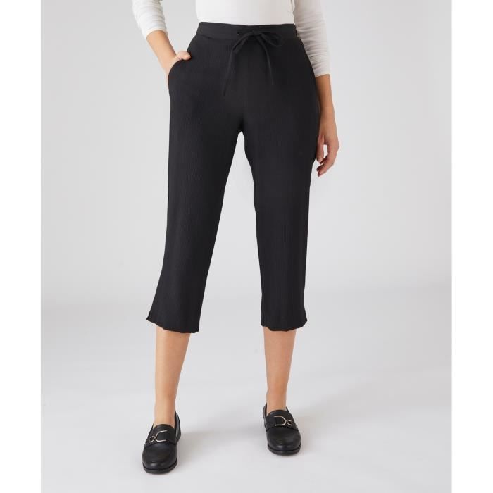 Pantalon Court (Pantalon) Freeman T. Porter - Coton Noir, Taille Basse, Taille 36, Occasion Très Bon État