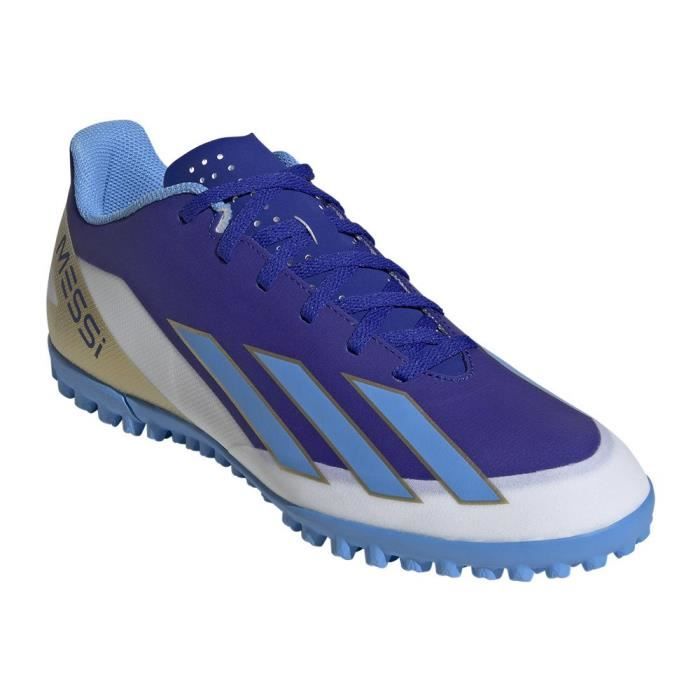 Chaussures de football ADIDAS X Crazyfast Club Messi Tf Terrain synthetique Crampons stabilises Bleu