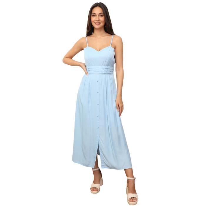 Robe moulante satinée noire à bretelles et détails roses