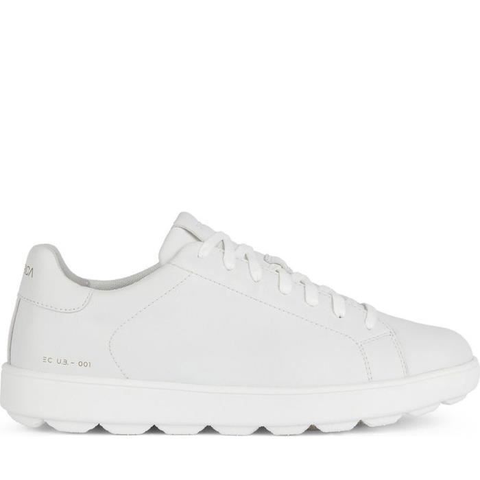 Geox Baskets Geox U45GPC 00085 C1000 pour homme - Blanc - Cuir - Lacets
