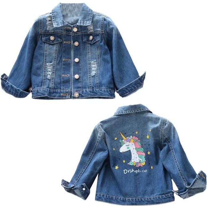 Veste sales licorne fille