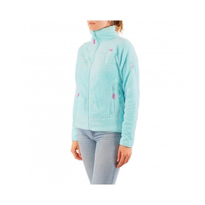 Polaire Chaude Douce Femme Confortable - Geographical Norway - UPALINE LADY - Turquoise XL