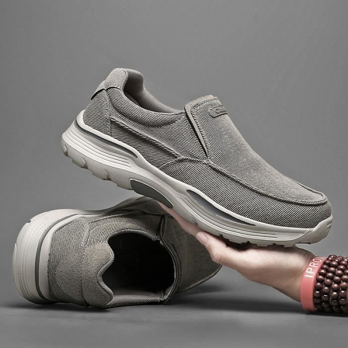 Chaussures Plates En Toile Pour Homme - Légères, Antidérapantes, Respirantes, Pour Loisirs - 8