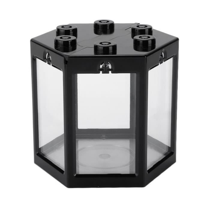 Comparer les prix de Aquarium - OMABETA - Petit réservoir hexagonal - Noir - Moins de 20 litres - Plastique