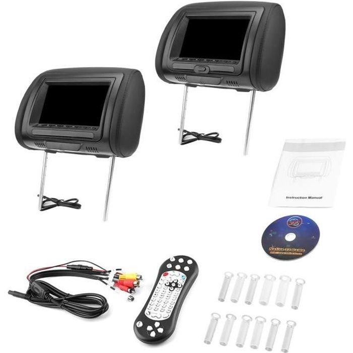 2pcs Universal 17 8 Cm Appuie Tete Lecteur Dvd De Voiture Noir Ecrans Avec Emetteur Ir Cdiscount Tv Son Photo 2pcs Universal 17 8 Cm Appuie Tete Lecteur Dvd De Voiture Noir Ecrans Avec Emetteur Ir Cdiscount Tv Son Photo