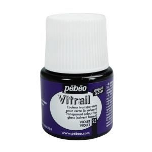 Peinture Vitrail transparente violet 45ml Pebeo