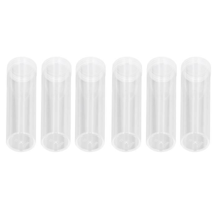 Tubes De Rangement Pour Pièces Natudeco - 10 Tubes Transparents Avec Couvercle Et Éponges